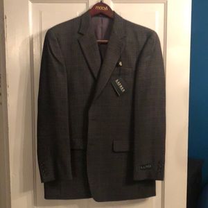 Ralph Lauren men’s blue & grey houndstooth jacket